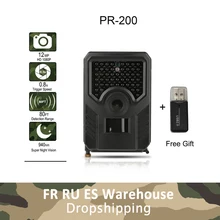 PR-200 камера для охоты IP56 Водонепроницаемая камера с углом обзора 110 градусов 12MP 49 шт. 940nm ИК светодиодный камера ночного видения фото ловушки