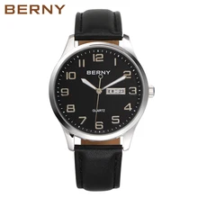 

Watch for Men Quartz Easy Read Dial Weekly Calendar Stainless Steel Case Fashion Watches Business Wristwatch Relogio Masculino