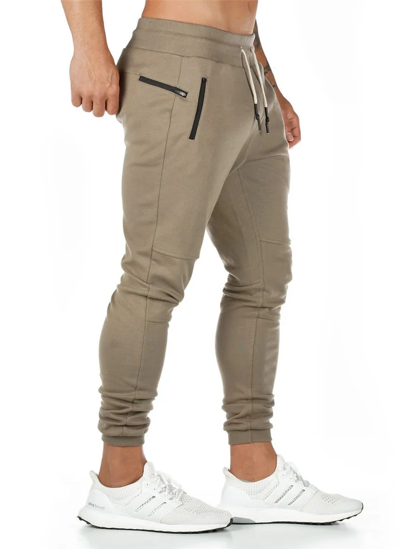 Мужские модные спортивные хлопковые спортивные штаны для бодибилдинга с полотенцем и карманом для мобильного телефона, повседневные штаны для бега