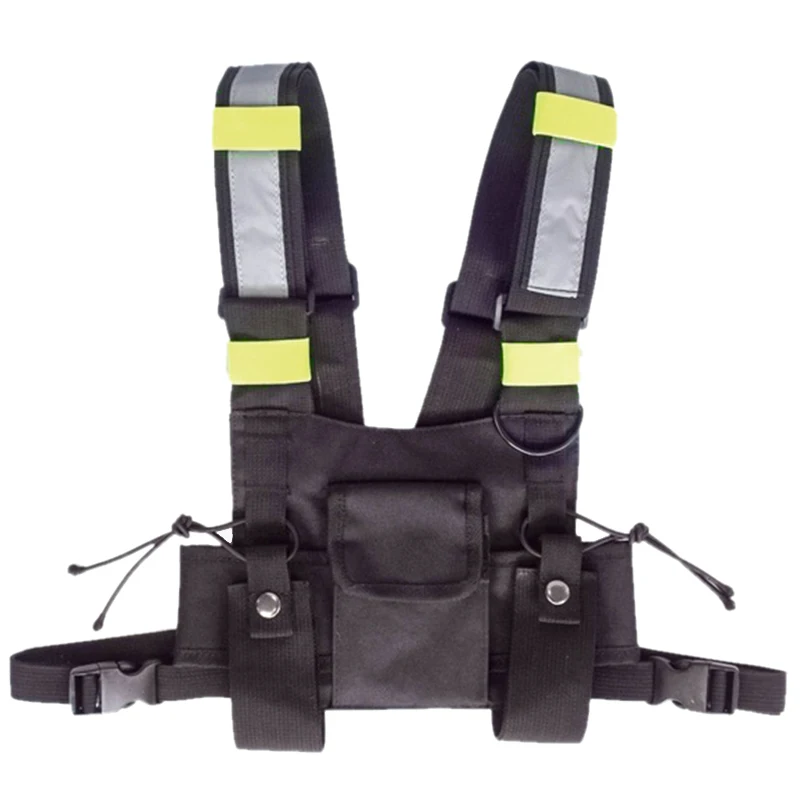 

Walkie Talkie Vest Fluorescent Vest Storage Bag Chest Bag