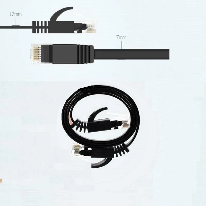 Кабель CAT6 плоский витая пара Ethernet сетевой кабель RJ45 дополнительный LAN |