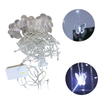 

1.5Mx0.5M 48 LED Butterfly Curtain Lights Fairy String Lights for Holiday Christmas Birthday Wedding Decoration