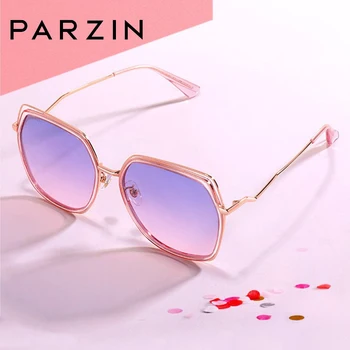 

PARZIN Polarized Sunglasses Women Brand Design Fashion Retro Metal Large Frame High Quality Driving Sunglasses New UV 400