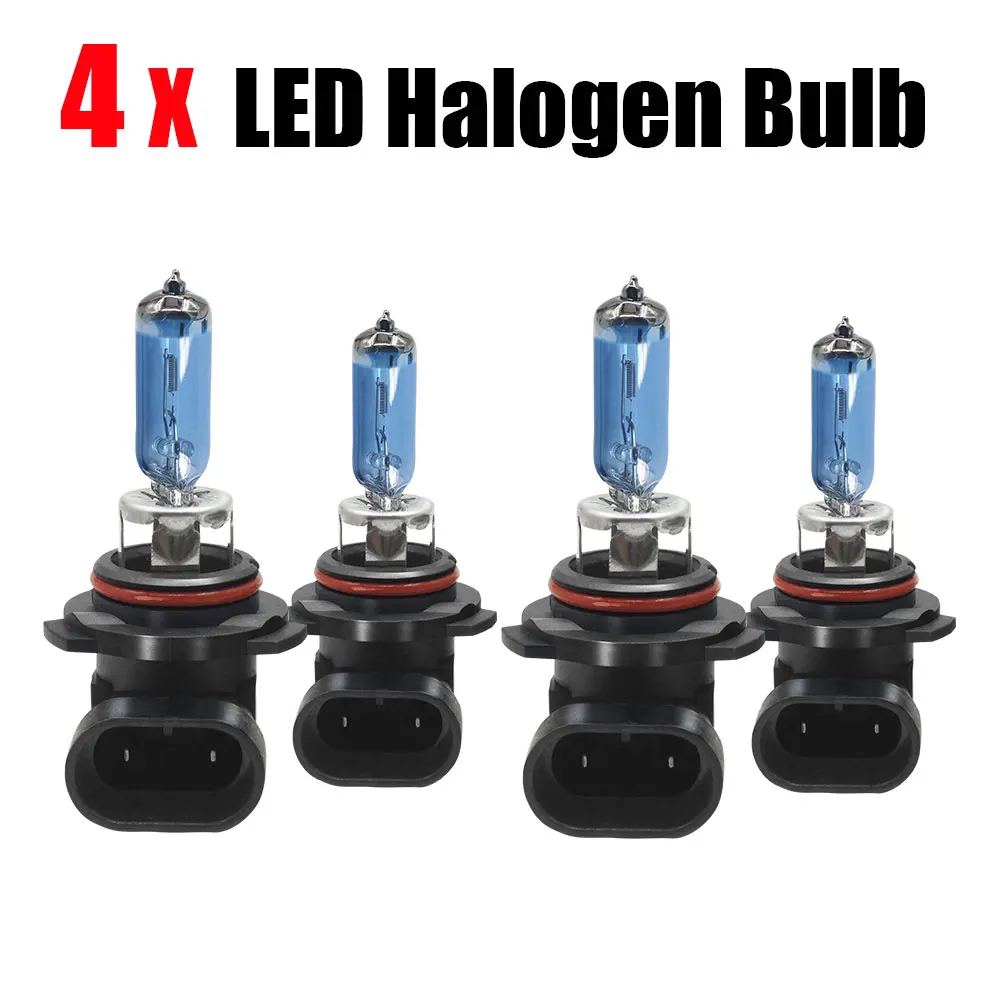 Halogen Headlight Buildreamen2 4 шт. Автомобильные фары дальнего ближнего света 9005 9006 светодиодный галогенная фара 12 В Высокая яркость для GMC Canyon 2004-2012 - Цвет: Halogen Headlight