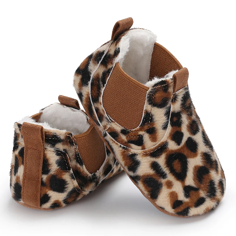 Обувь из искусственной кожи для новорожденных девочек; осенние кружевные леопардовые кроссовки для первых шагов; Классическая Повседневная обувь для малышей - Цвет: BW