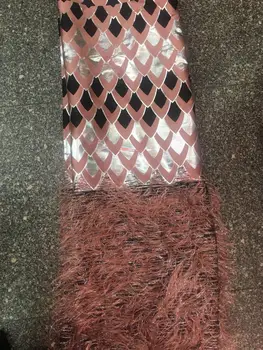 

Unique tassel design African sequined mesh lace fabric high quality 2020 Nigerian Indian embroidery Guipure mesh white lace