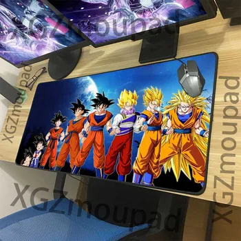 

XGZ Large Mouse Pad Black lock animation Dragon Ball Saiyan son Wukong computer table pad rubber anti slip game player mouse pad