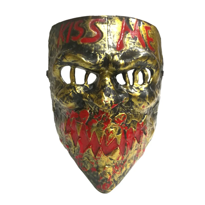 Маска для чистки на Хэллоуин, страшные маски, косплей, вечерние, коллекция реквизитов, полное лицо, жуткий фильм ужасов, маска на Хэллоуин - Цвет: F