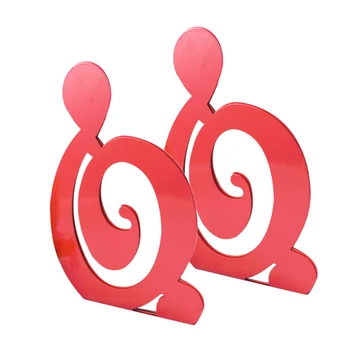 

1pair Metal Bookend Home Decor Shelf Stand School Musical Note Holder Stationery Desk Organizer Book Storage Non Skid Vintage