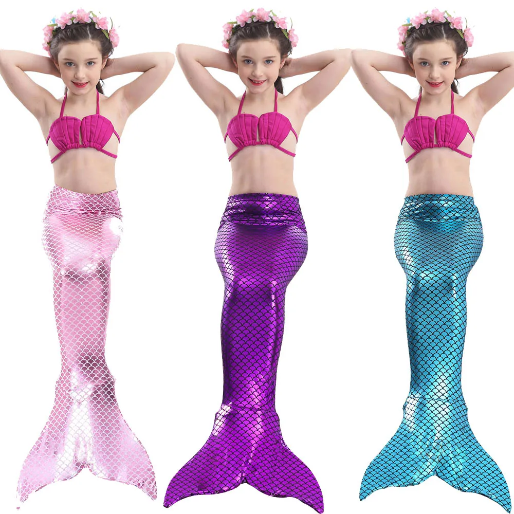 

Pink Blue Green Kids Mermaid Tails for Swimming Cosplay Mermaid tail Girls Costumes Swimmable Swimsuit for Children