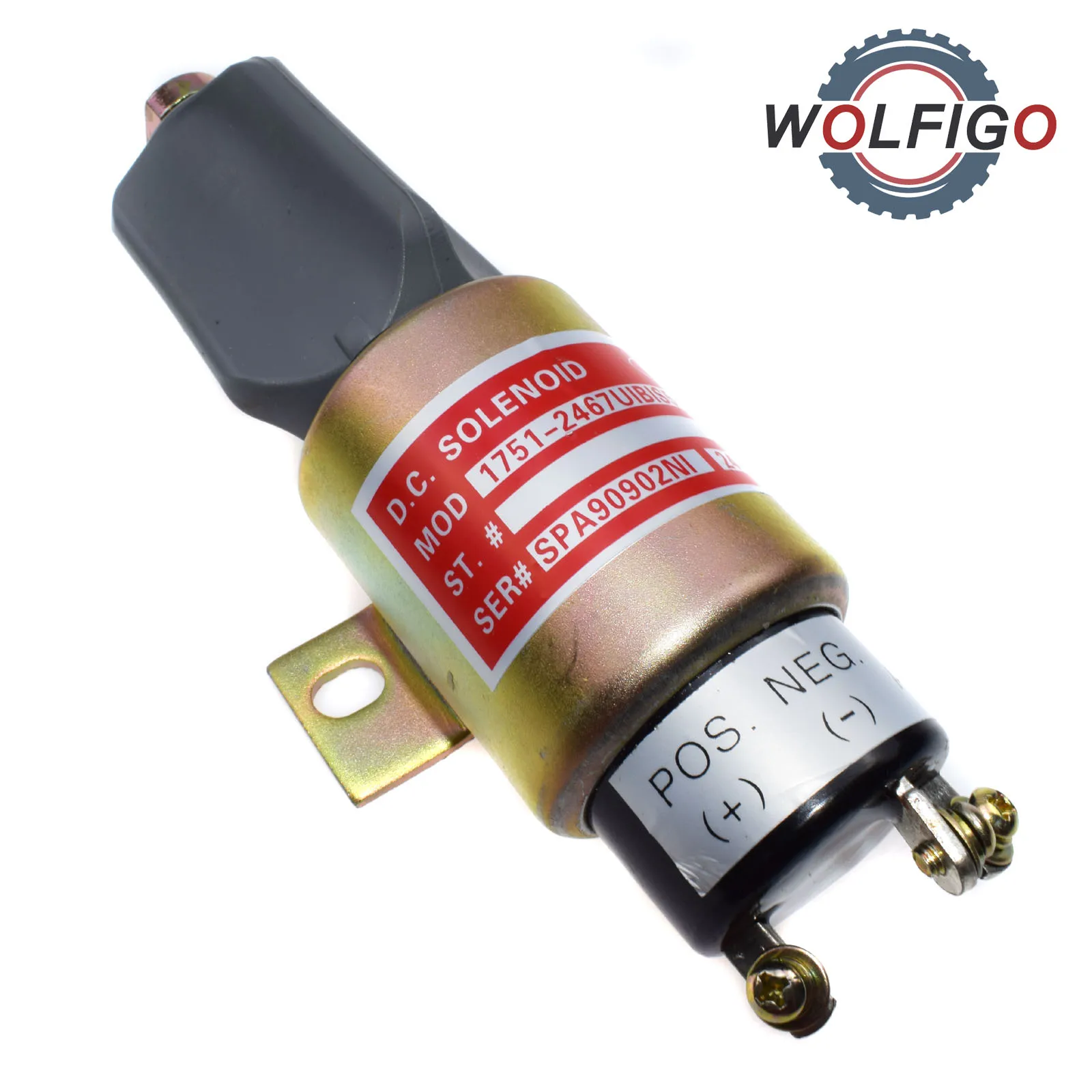 WOLFIGO 24V Fuel Shutoff Stop Solenoid For Cummins 3864274 1751-24E7U1B1S5A 1751-2467UIB1S5A SA-3933-24 SA-3766T-24 1700-2536 | Автомобили