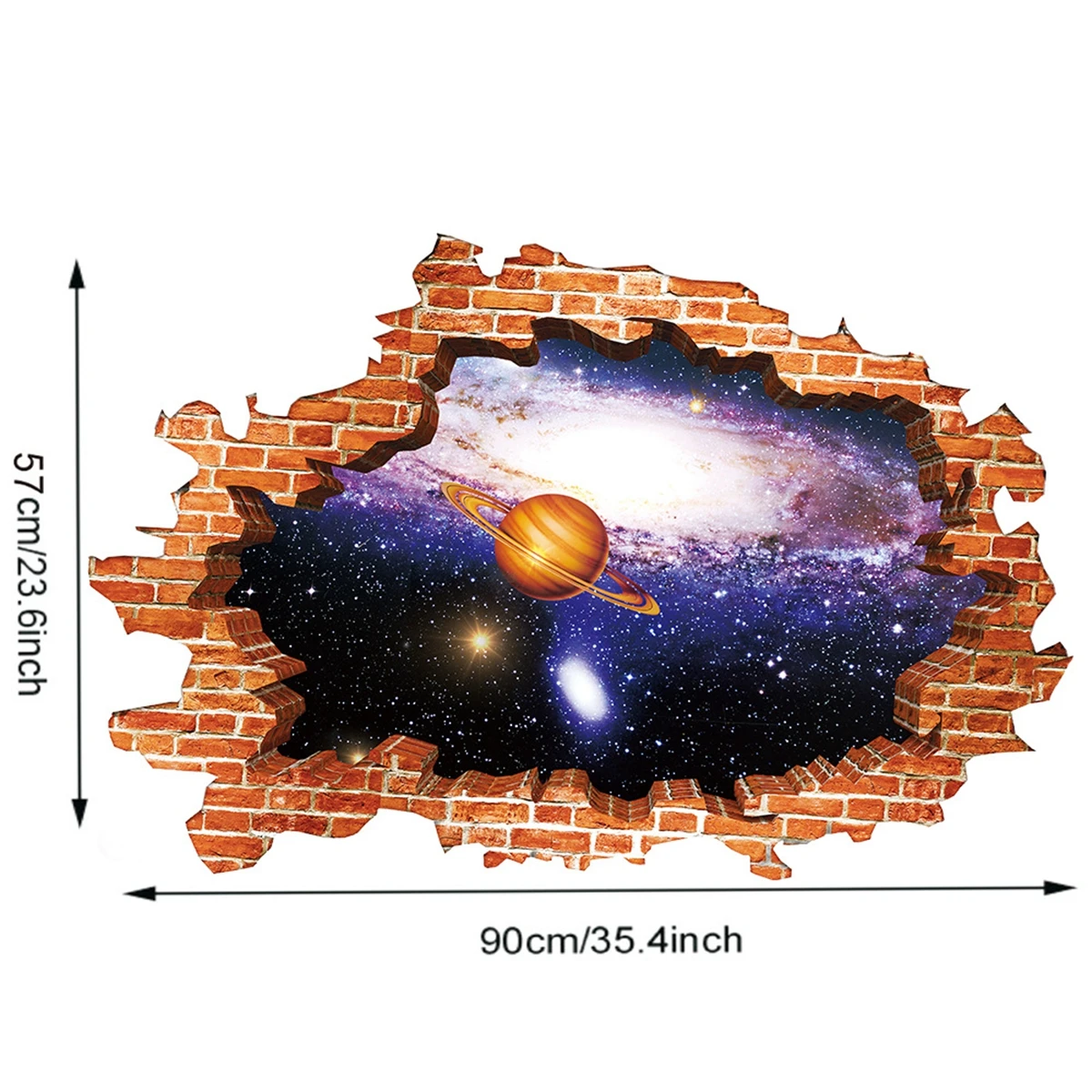 3D стикер на стену, космическое пространство, планета, разбитая Наклейка на стену, s для детской комнаты, спальни, украшение дома, наклейки, фрески adesivo de parede