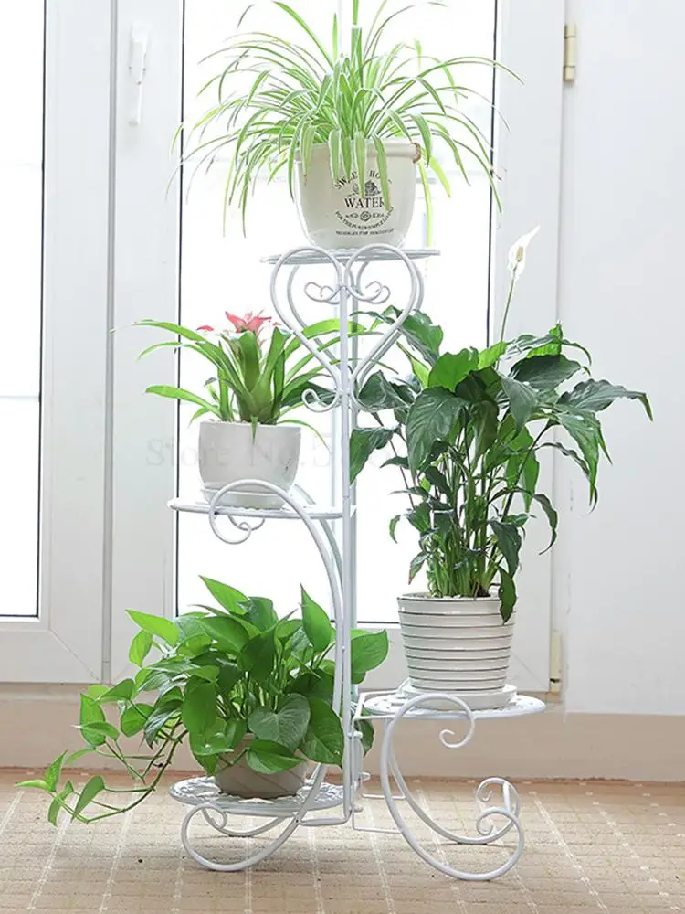 

Iron Flower Stand Floor-standing Flower Pot Rack Multi-layer Indoor And Outdoor European Living Room Balcony Green Flower Shelf