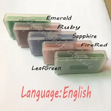FireRed EmeraldLeafGreenRubySapphire версия для 32 бит игровой консоли видео игровая карта-картридж US/EU наклейка английский язык