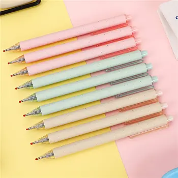 

4 PCS/lot 0.5mm Creative Plastic Gel Pens For Students Writing Colored Black-ink Pen School Stationary Material Supplies 040053