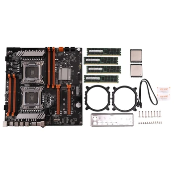 

X79 Dual CPU LGA2011 Motherboard Set with Dual E5 2689 8-Ch 8x4GB 32G DDR3 ECC Support M.2 NVMe SATA3 USB3.0