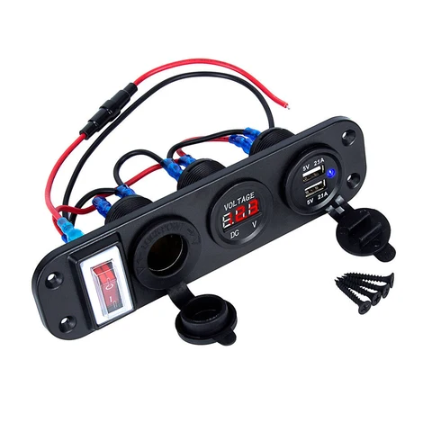 Sale Car And Ship Dual USB Charger Splitter 12v-24v Cigarette Lighter Socket Power Socket Electronic Accessori Fast Delivery