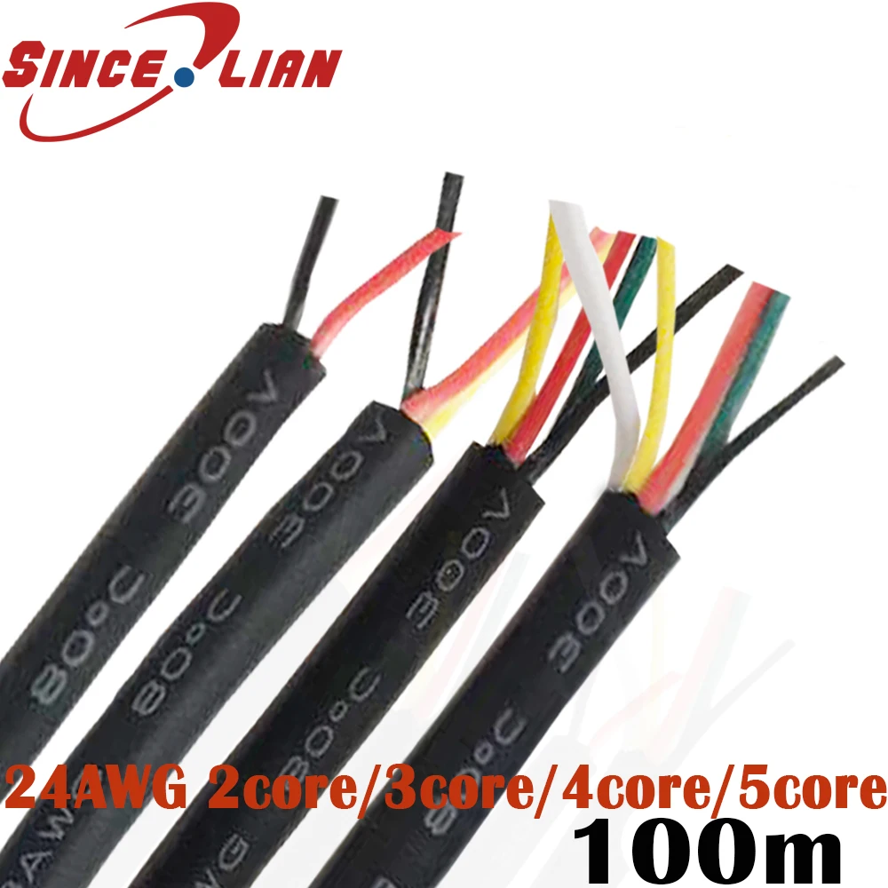 

Wire Wire 24 awg Strand Wire 2 3 4 5 core Wire multi-core Copper Wire Signal Control Cable USB Data Cable 100Meters DHL