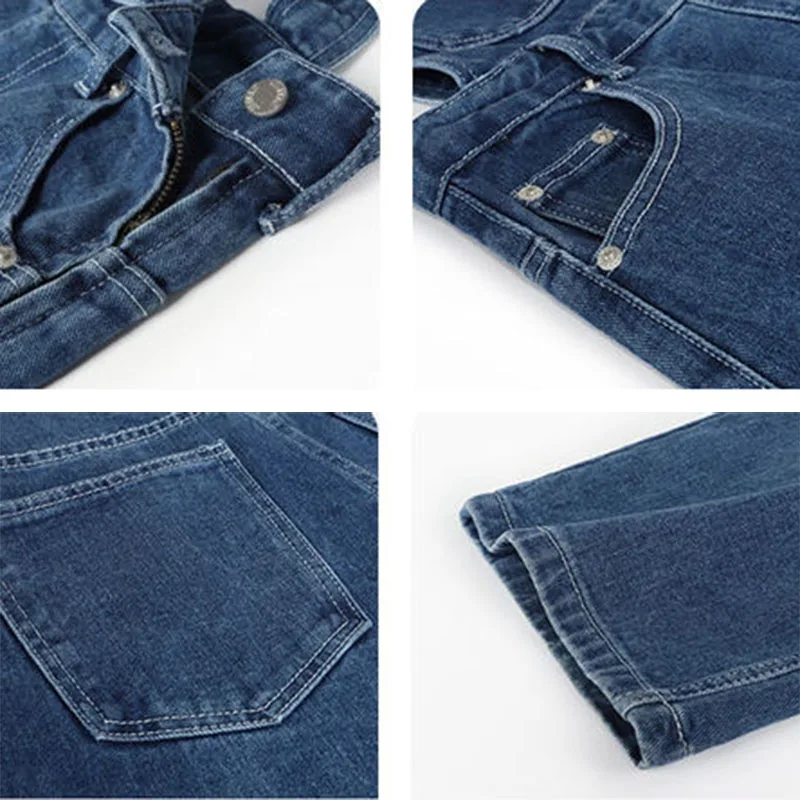 Jumpsuits Women Student Hipster Aesthetic Retro Autumn Ins Denim Straight Baggy Ladies All-match Pockets Design Mujer Leisure