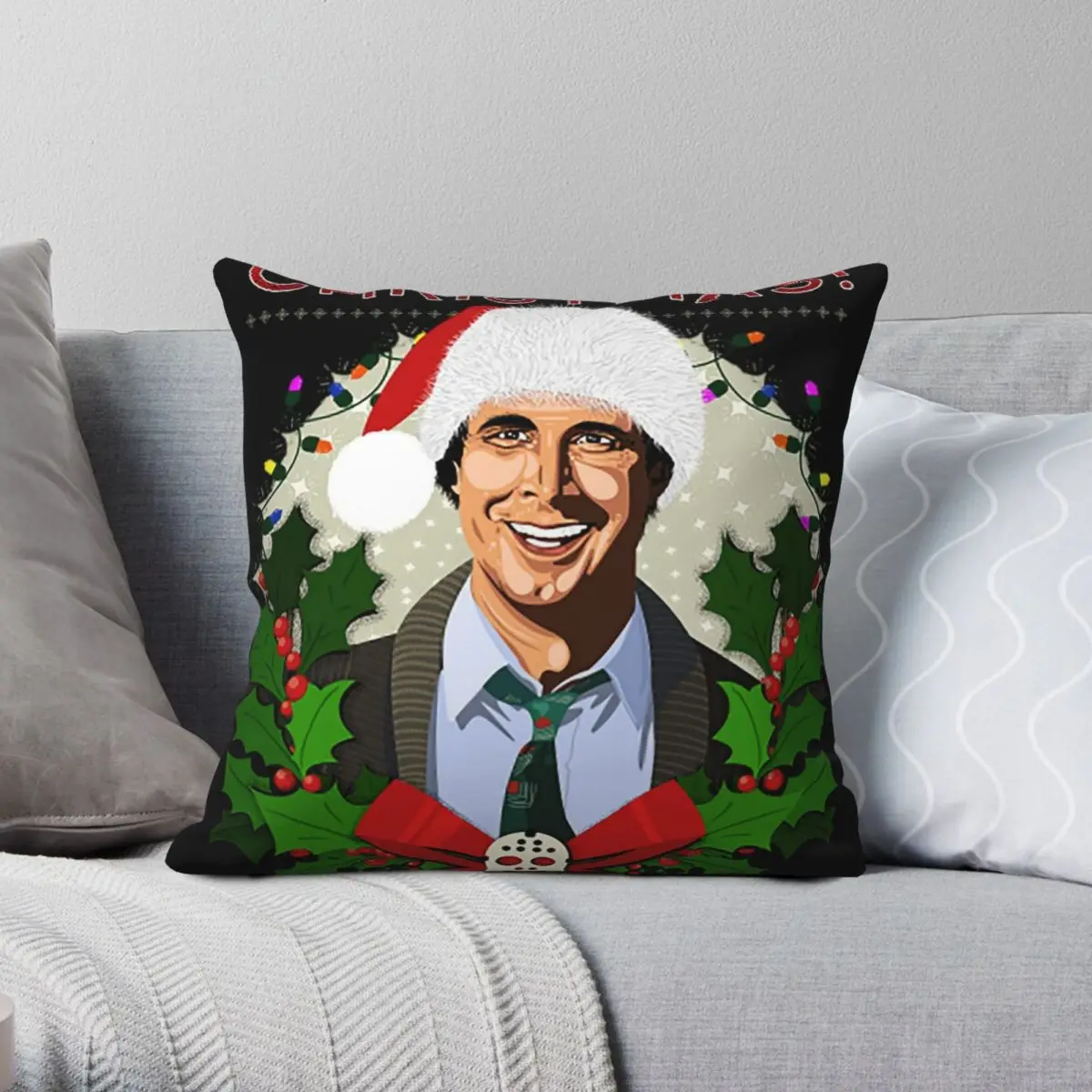 

Рождество с Кларком, квадратная наволочка, полиэстер, лен, бархат, печатная Декоративная Подушка на молнии, чехол чехлы на подушки для дома