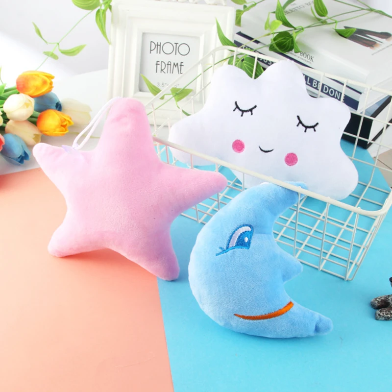 Plush Pillows Moon Star Cloud Shaped Pillow Pink White Blue Room Chair Decor Soft Cushion Stuffed Plush Toys For Children Baby