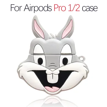 

Cute 3D Cartoon Rabbit Cover For Apple Airpods Pro 1/2 Case Silicone BugsBunny Modeling Earphone Case For Airpods Pro 1/2 Cover