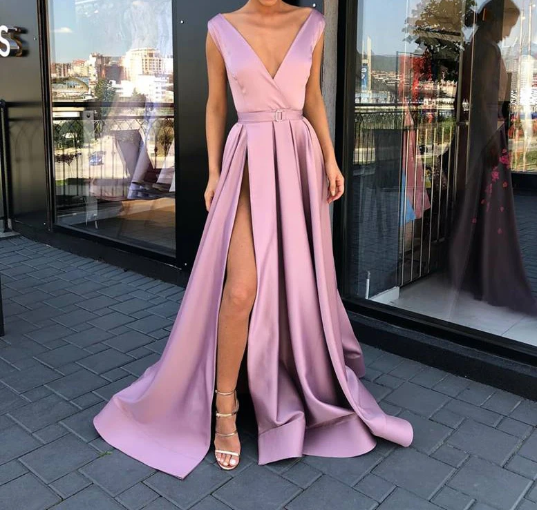 Vestido de festa длинное вечернее платье с v-образным вырезом и рукавами-крылышками, вечерние платья