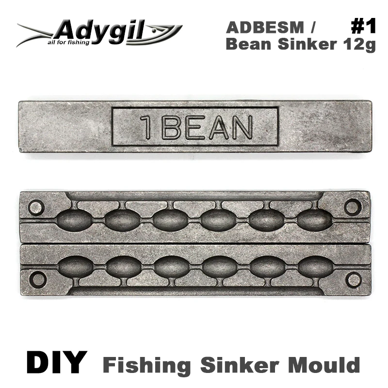 Adygil DIY рыболовные бобовые грузила прессформы ADBESM/#1 бобовые грузила 12 г 6 полостей