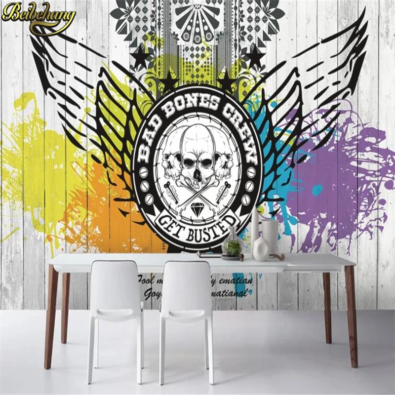 beibehand papel de parede personalidade 3d nostalgico retro 02