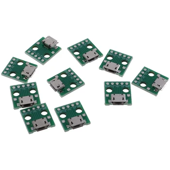 

10/20Pcs MICRO USB to DIP Adapter 5Pin Female Connector PCB Converter Board