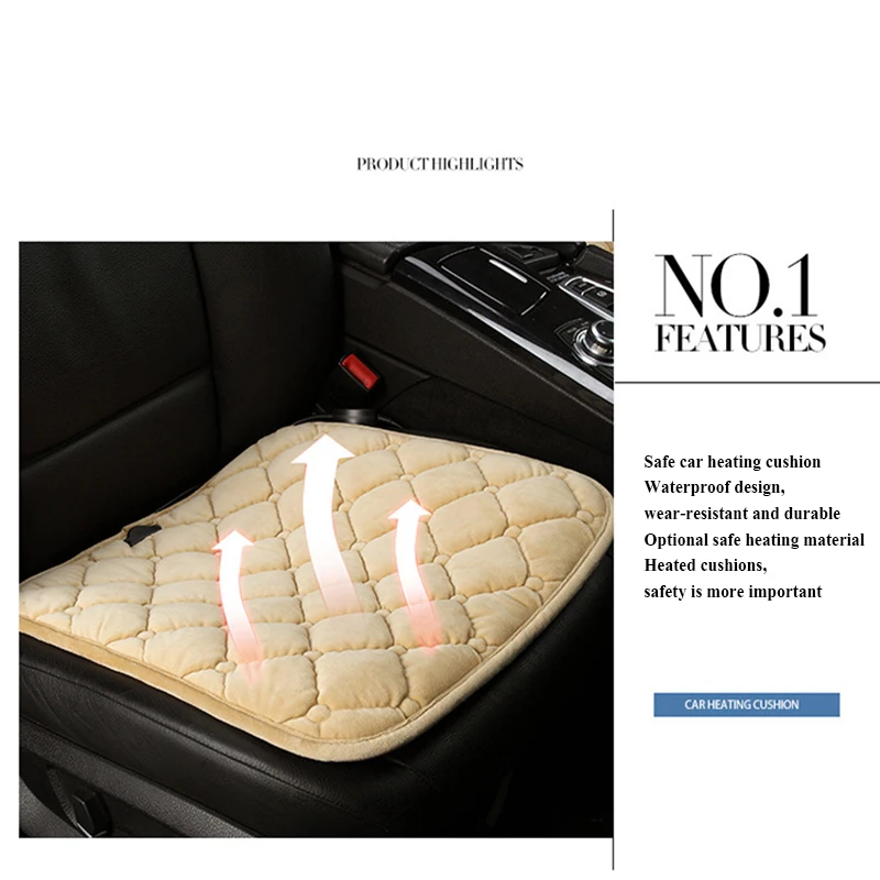 

For Mercedes Benz W205 S205 W213 X253 C253 Accessories 12V Car Seat Fast Heater Cushion Seat Cover Winter Warm Front Seat Mats