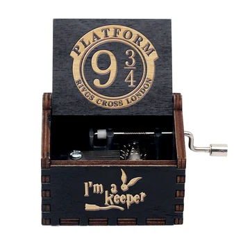 

Hand Crank Wooden Music Box,Jurassic Park,Halloween,You are My Sunshine , Birthday Gifts, Christmas Gift New Year Gift