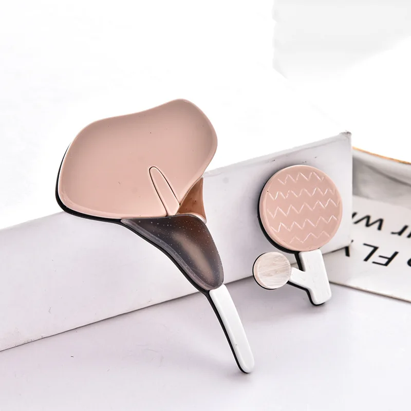 OI Cute Mini Branch Flower Brocohes for Women Girls Gifts Dandelion Multilayer Stitching Stereo Acrylic Brooches Calla Corsage