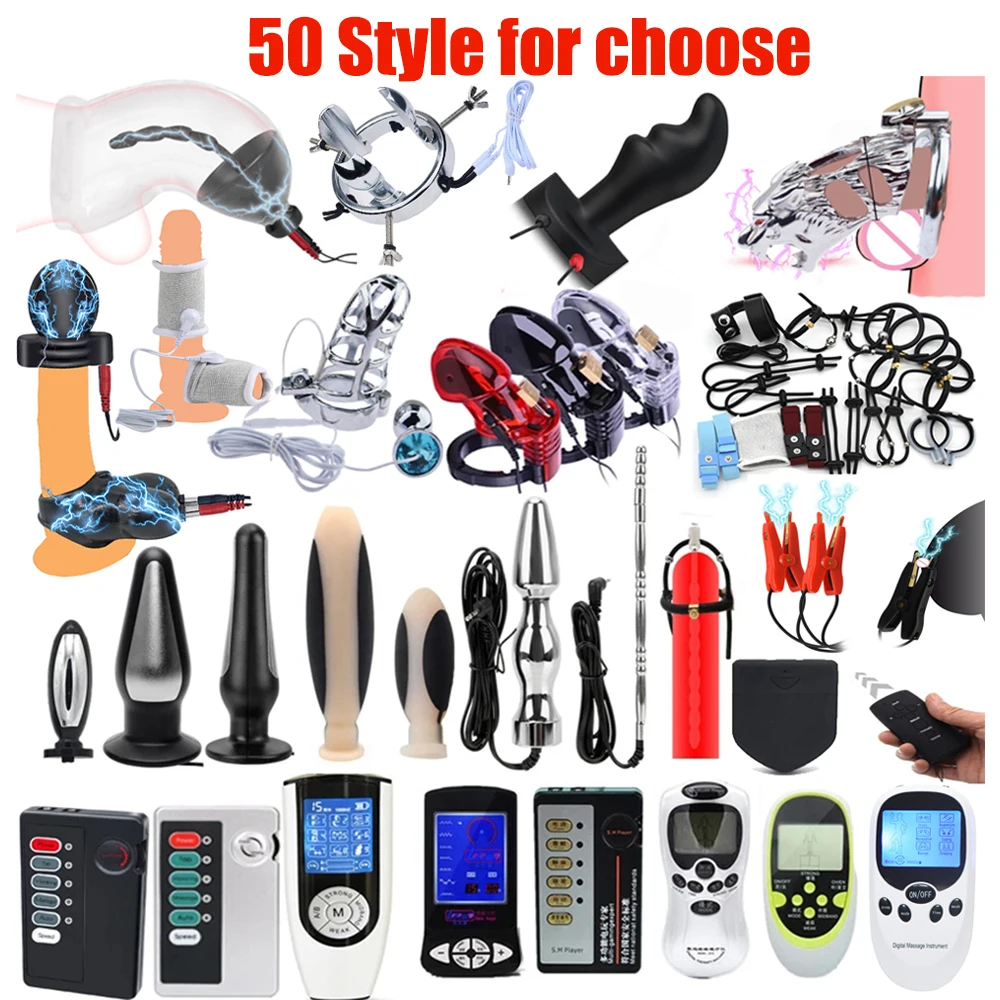 Electro Sex Toys Electric Sex Toys Bdsm Nipple Clip,Electro Shock Anal Vagina Plug Urethral Plug Penisring Cock Cage Glans Trainer SM Player Sex Electro Stimulator