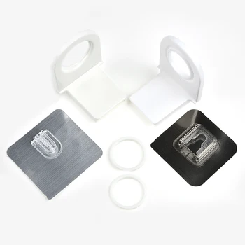 

Hanger Bottle Holder Adhesive sticker For ceramic tile Metal panel 2Pcs Bathroom