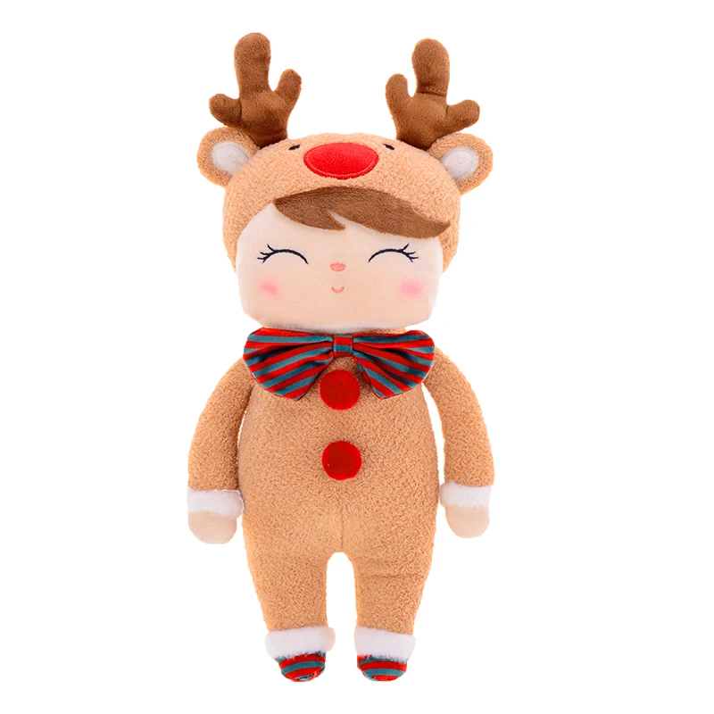 Christmas deer Горячие Metoo Плюшевые игрушки Анжела Рождественские куклы с коробкой Мечтая девочка плюшевый олень мягкие Подарочные игрушки для детей - Цвет: Christmas deer