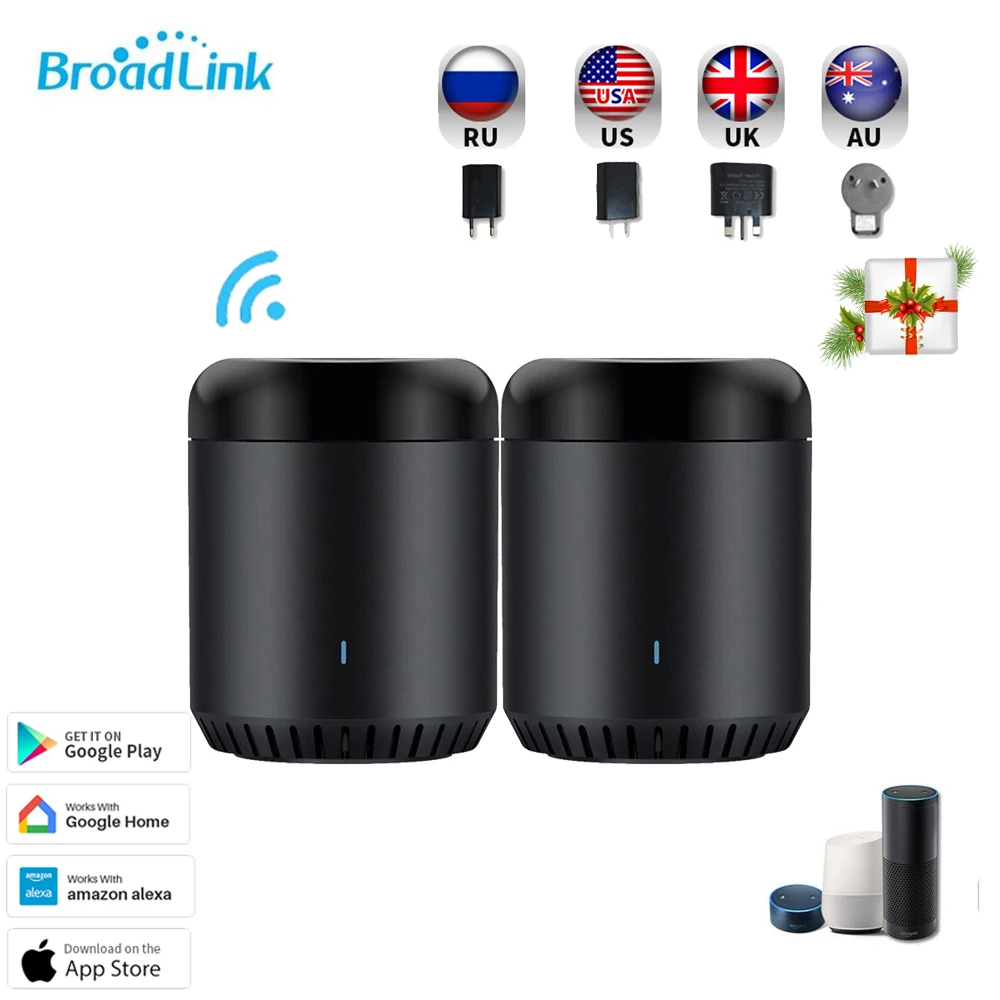 Broadlink RM Mini3 Alexa Amazon WiFi IR 4G совместимый Google Home RM4C мини беспроводной умный пульт дистанционного управления Лер IOS Голосовое управление - Комплект: 2pcs RM Mini 3