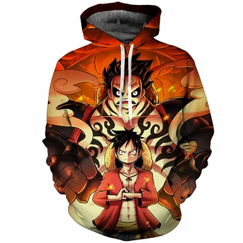 

Anime 3D Hoodies Men Clothes 2020 Sweatshirts One Piece Luffy Print Pullovers Harajuku Tops Streetwear Large Size 5XL