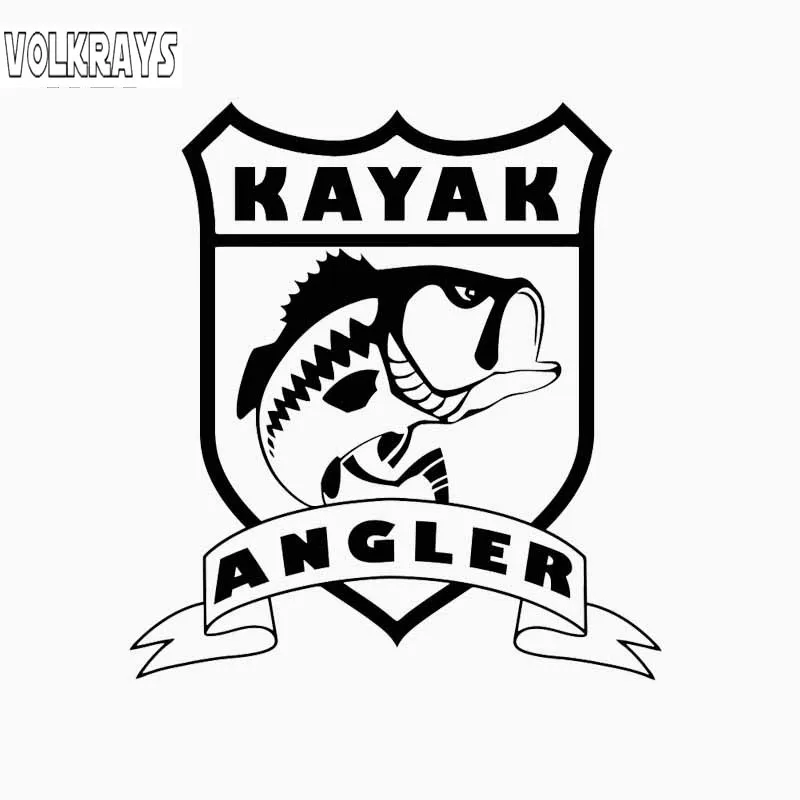 Volkrays забавная Автомобильная наклейка каяк рыбок мультфильм бас рыба аксессуары