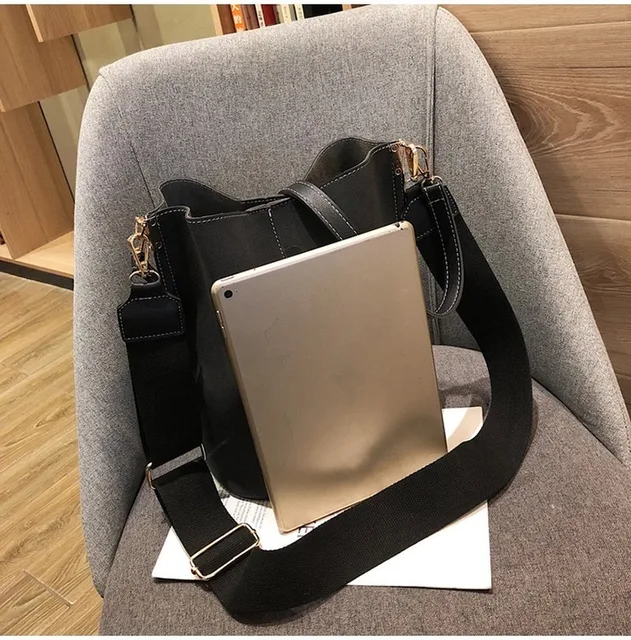 Buy OnlineBrand Design Luxury Ladies Bucket PU Shoulder Bag Single Shoulder Large Capacity Messenger Broadband Female Solid Color Handbag.