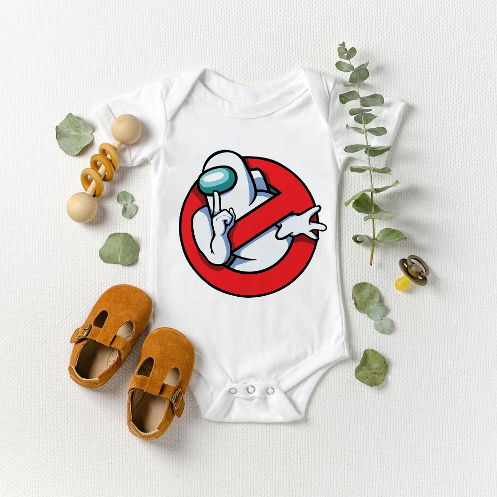 

3D Among Us Kids Romper Funny Cartoon Boy Girl Anime Jumpsuit Summer Newborn Baby Bodysuit Children Clothes
