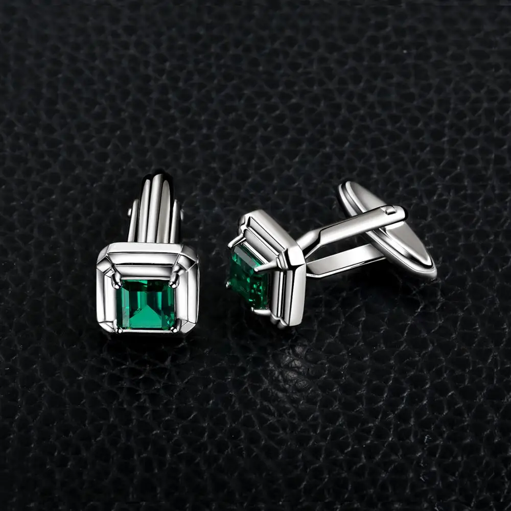 JewelryPalace мужские Роскошные Nano русский изумруд юбилей Свадебные Запонки 925 пробы серебро