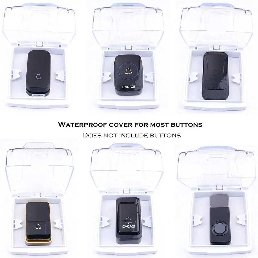 Waterproof cover FOR Wireless Doorbell smart Door Bell ring chime button Transmitter Launchers 2