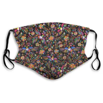 

Cloth Face Mask Basic Washable Reusable Mask Dust-proof Dust Mask with Filter Mexican Floral Ethnic Birds Paisley Mouth Cover