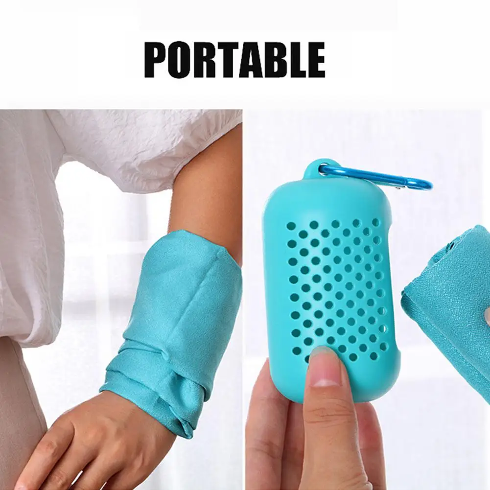 

Ultralight Compact Quick Drying Towel Yfashion Traveling Microfiber Ice Pack Cold Sensation Sports Towels（sky blue）