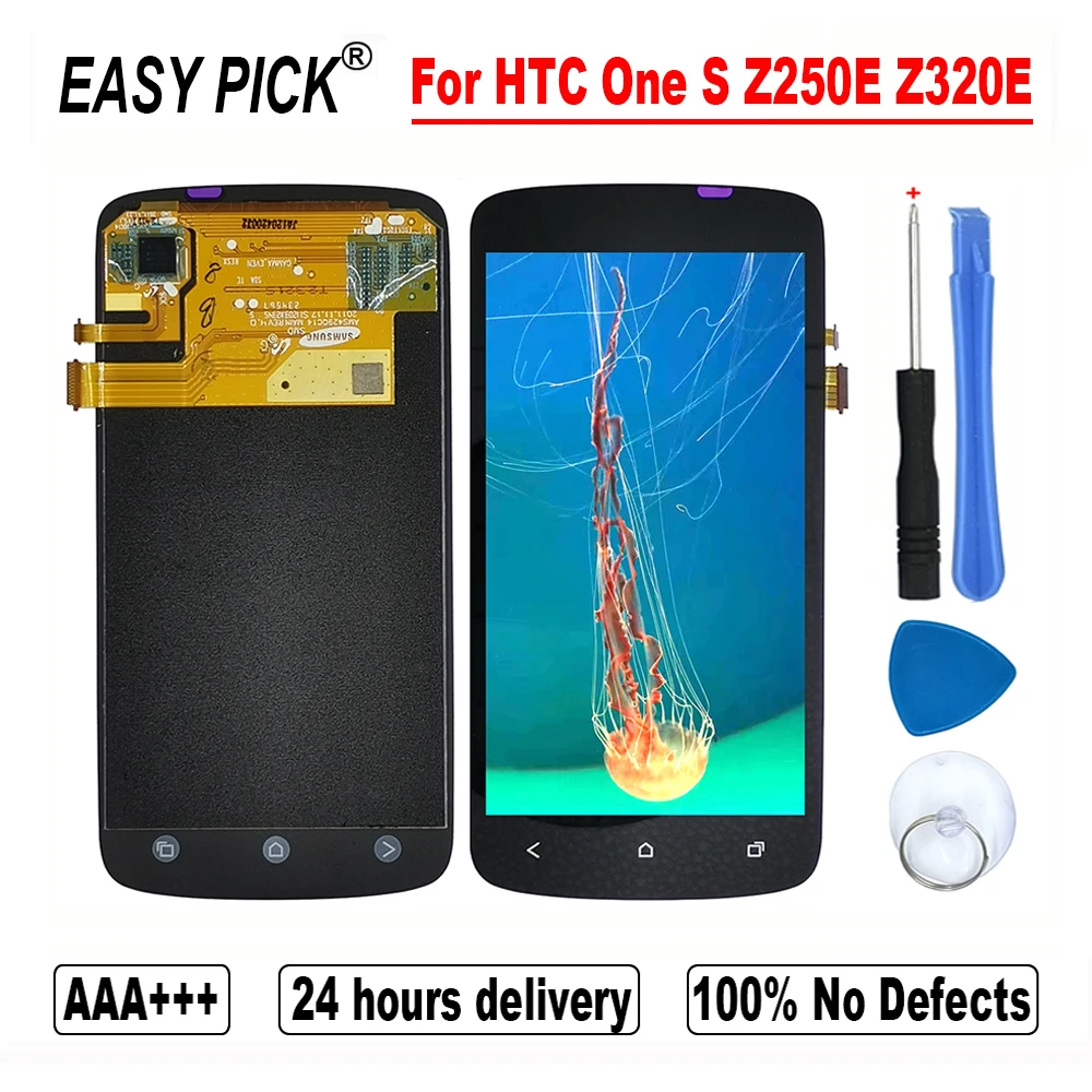 

4.3" inch For HTC One S Z250E Z320E Z520E LCD Display Touch Screen Digitizer Assembly Free Tools For HTC Ville LCD Screen