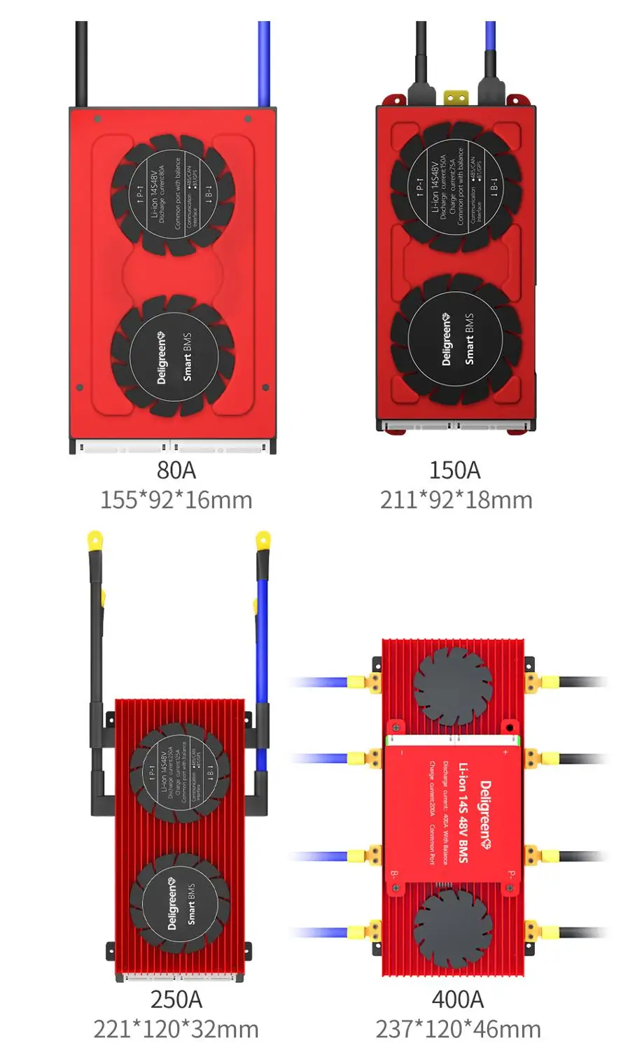 Deligreencs Smart BMS 15S 48V 150A 200A 250A lifepo4 с высоким током Bluetooth 485 к USB устройству CAN NTC