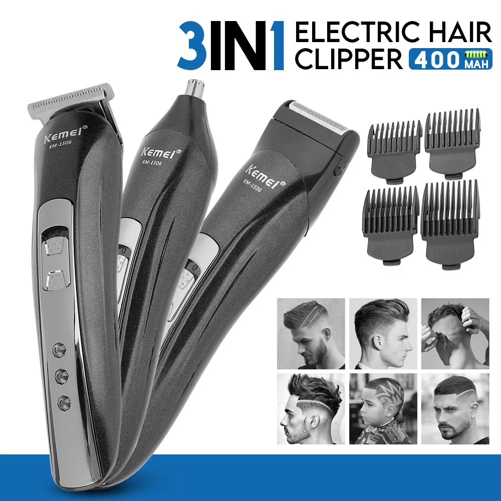 

3IN1 Professional Waterproof Hair trimmer beard clipper electric hair clippers men Hairdressing beard trimmer Shaving Machine