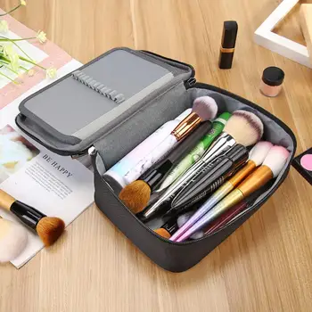 

Portable Pencil Case Zipper Multi-layer Makeup Storage Bag Stationery Box Support Dropshipping