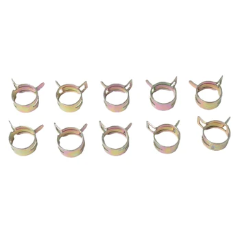 

8mm Car Spring Clips Vacuum Fuel Oil Hose Line Band Clamps Low Pressure 65 MN Spring Steel For Auto RV ATV Quad Boat 10 Pcs/Set